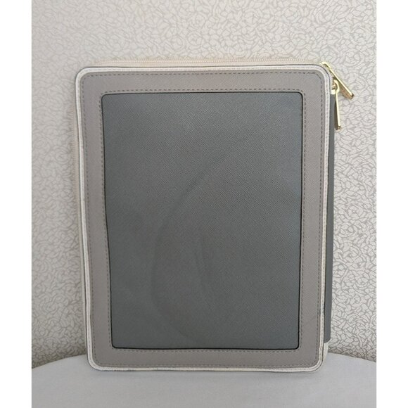 Michael Kors Ipad Tablet Zip Around Saffiano Case Holder Colorblock Gray/Grey - Picture 2 of 12